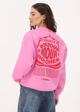 Lade das Bild in den Galerie-Viewer, Pinkes Sweatshirt "Bonjour amour mon chéri"