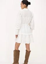Lade das Bild in den Galerie-Viewer, Weisses Lochspitzen Kleid mit Bindegürtel | My Jewellery