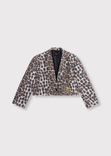 Lade das Bild in den Galerie-Viewer, Ladies Woven Animal Cropped Blazer | ALIX The Label