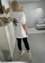 Lade das Bild in den Galerie-Viewer, Unisex & oversize T-Shirt "PALMTREE" | Schwarz & Weiss