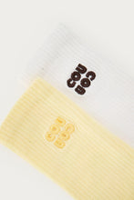 Lade das Bild in den Galerie-Viewer, Socken Doppelpack CouCou Butteryellow/Weiß | My Jewellery