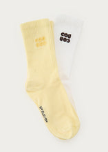 Lade das Bild in den Galerie-Viewer, Socken Doppelpack CouCou Butteryellow/Weiß | My Jewellery