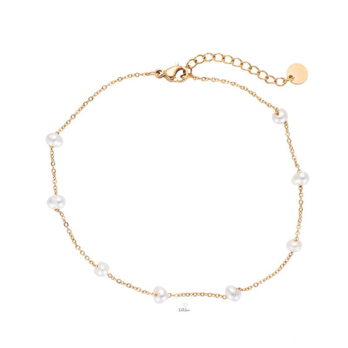 Fußkettchen „Pearl“ | Gold & Süßwasserperlen
