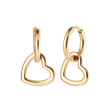 Lade das Bild in den Galerie-Viewer, Ohrring &quot;HOOP HEART&quot; | Gold

