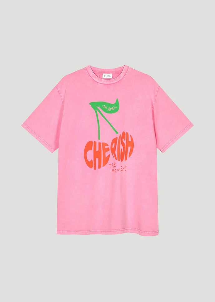 Boyfriend T-Shirt Cherish | Fuchsia Acid