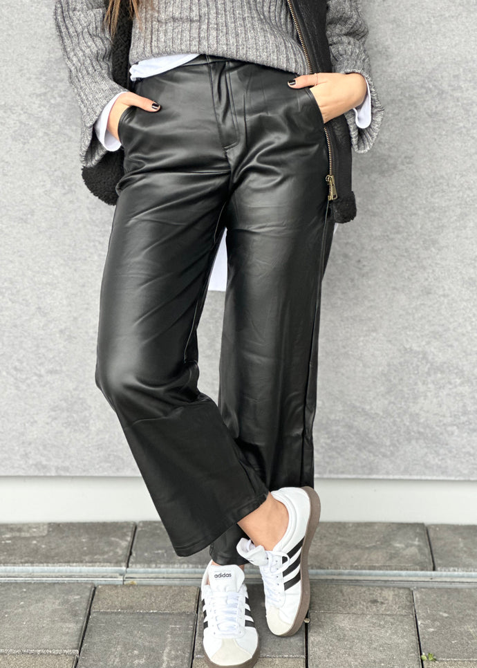Vegane Leder Ankle Pants 