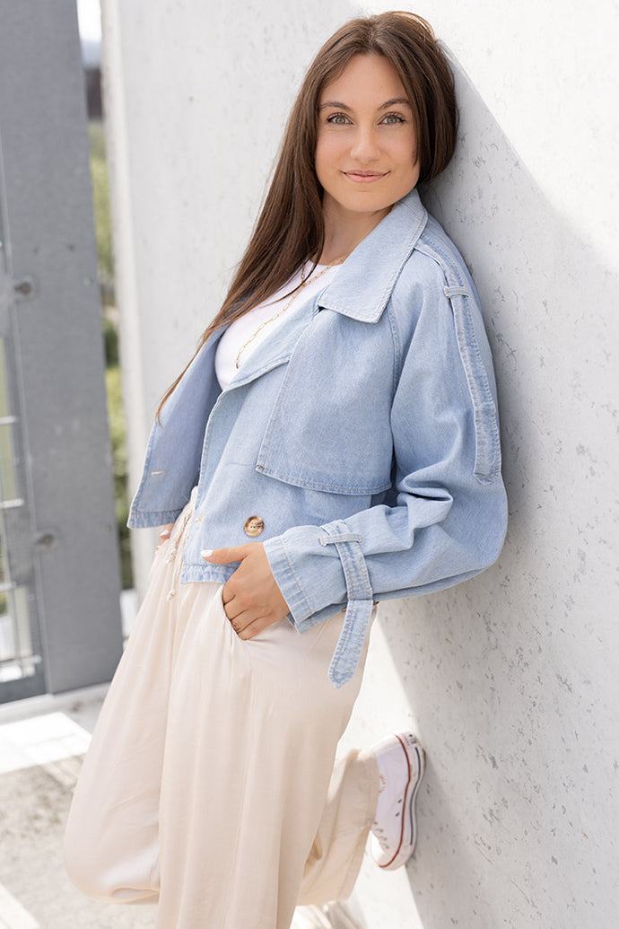 Cropped Jeansjacke 
