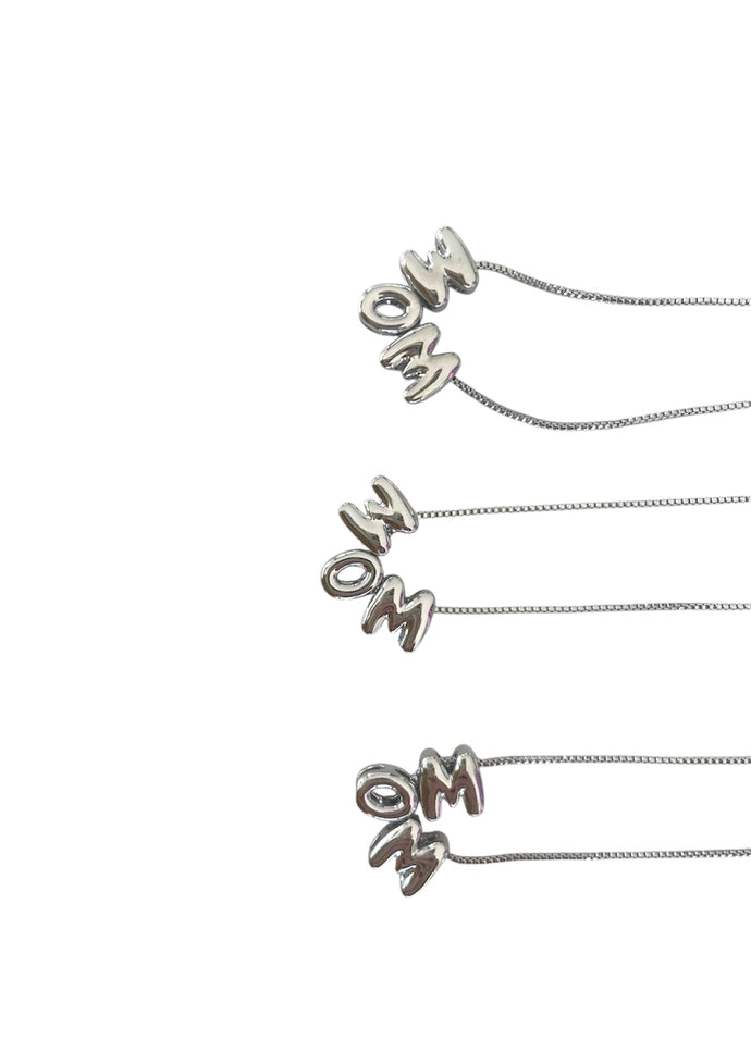 Bubble MOM Kette | Silber