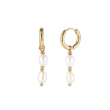 Lade das Bild in den Galerie-Viewer, Mini Creole double Pearl | Gold
