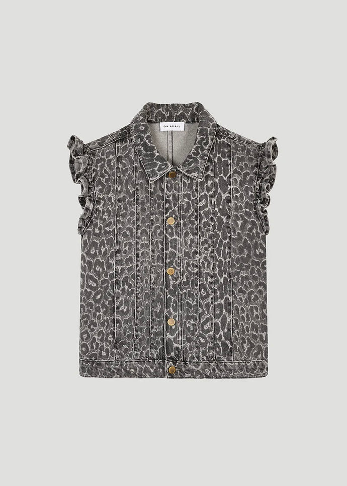 Uva Denim Vest Leo Grey