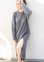 Lade das Bild in den Galerie-Viewer, Oversize Strickkleid &quot;PIA“ | Grau

