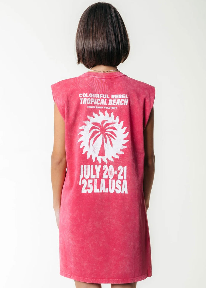 Tropical Beach Tour Padded Dress | Colourful Rebel