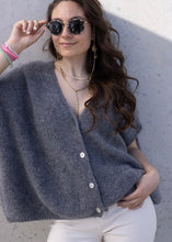 Lade das Bild in den Galerie-Viewer, Summer Kurzarm Cardigan mit Kid Mohair | versch. Farben
