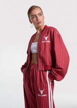 Lade das Bild in den Galerie-Viewer, Ladies Knitted Pinstripe Cropped Training Jacket | ALIX The Label
