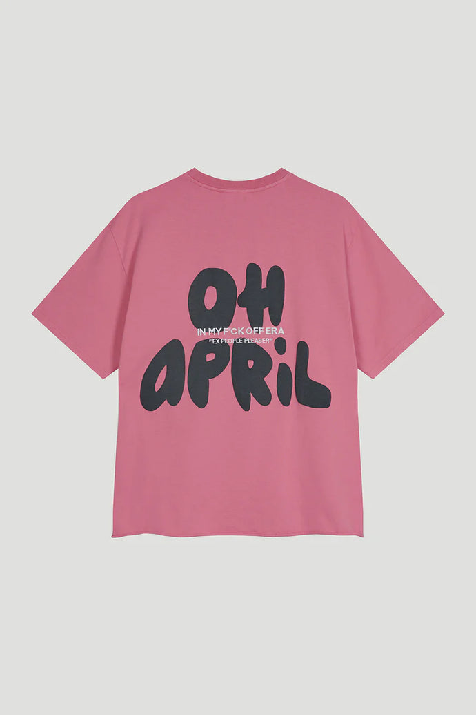Boyfriend T-Shirt Era Deep Pink | OH APRIL