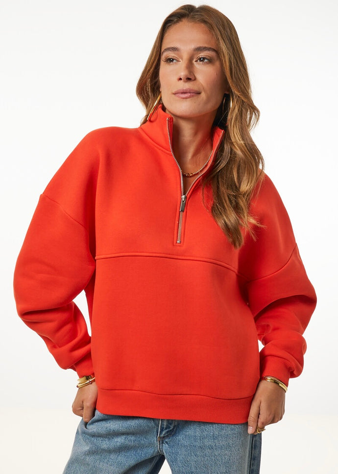 Sweatshirt mit halben Zipper 