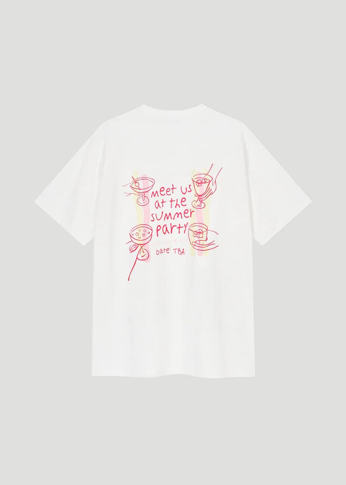 Boyfriend T-Shirt Summer Party | Stripe Pearl