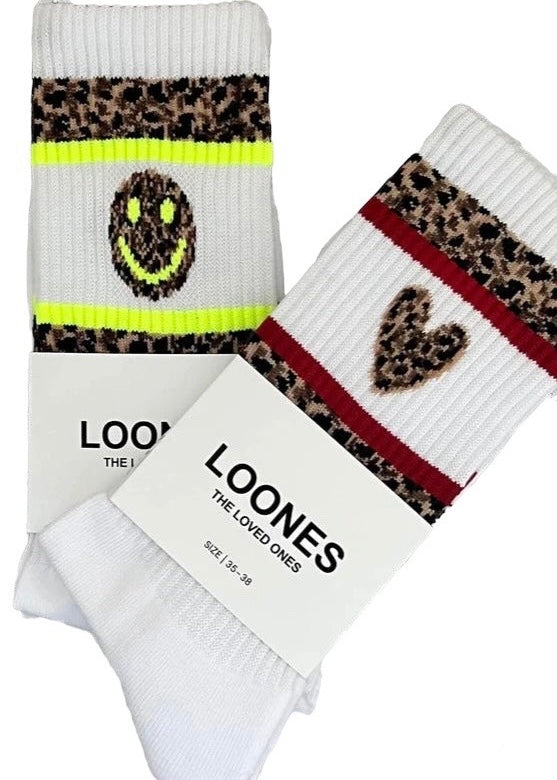 Leo Heart & Leo Smiley Socken im 2er Set | Loones