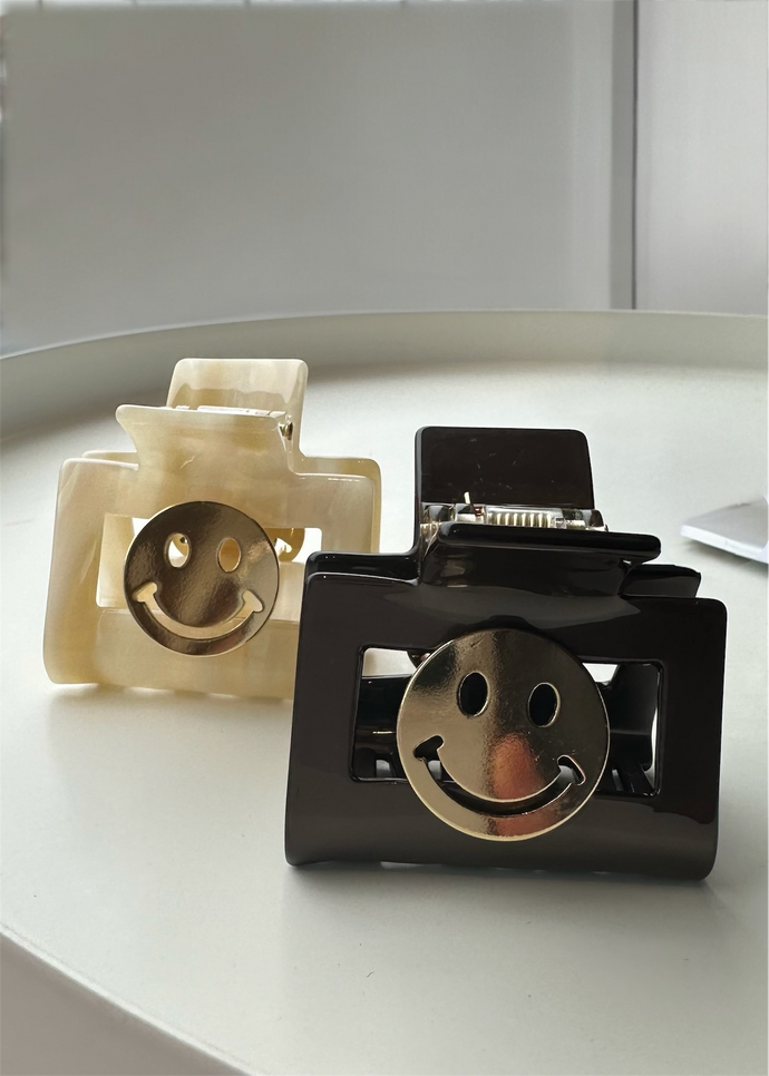 Haarklammer  - Leo Smiley | Braun & Burgundy