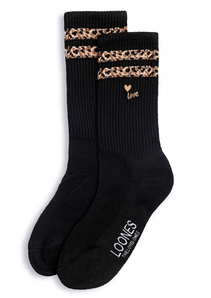 Leo Love Socken | Loones, Schwarz