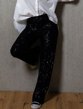 Lade das Bild in den Galerie-Viewer, All Over Glitter Pants | Schwarz

