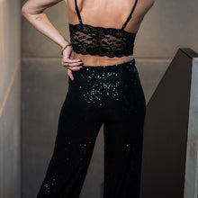 Lade das Bild in den Galerie-Viewer, All Over Glitter Pants | Schwarz
