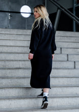 Lade das Bild in den Galerie-Viewer, Hoodiekleid &quot;PAULA&quot; | Schwarz
