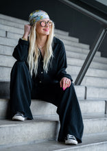 Lade das Bild in den Galerie-Viewer, Long Mousselin Zweiteiler &quot;LINA&quot; | Schwarz
