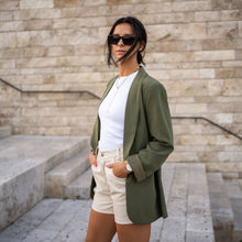 Lade das Bild in den Galerie-Viewer, Long Blazer &quot;STOCKHOLM&quot; | Khaki
