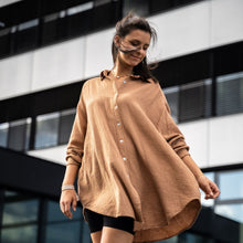 Lade das Bild in den Galerie-Viewer, Kopie von Long Mousselin Bluse | Nougat
