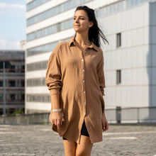 Lade das Bild in den Galerie-Viewer, Kopie von Long Mousselin Bluse | Nougat
