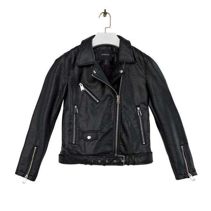 Vegane Lederjacke im Bikerstil | WithBlack