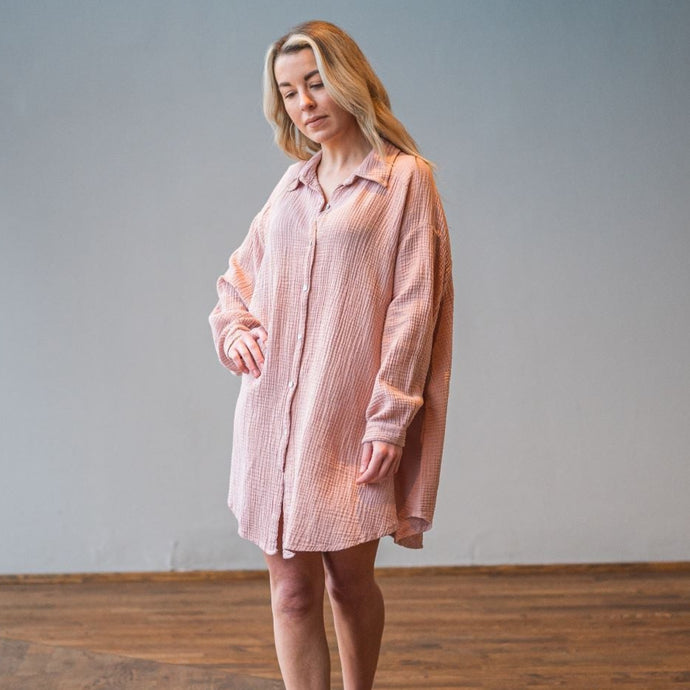 Long Mousselin Bluse | Altrosa